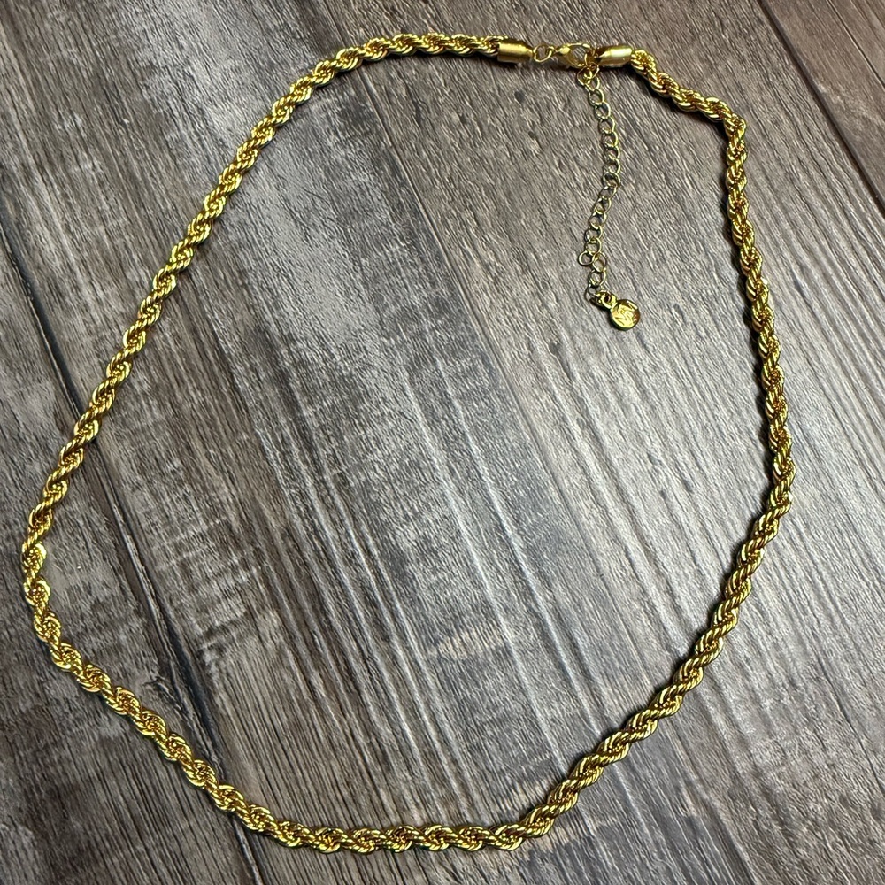 Mayamar Gold Rope Chain Necklace - Picture 2 of 3